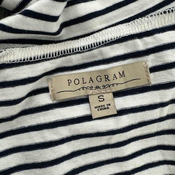 Black & White Striped Long Sleeve Bodysuit - Small - Picture 2 of 3